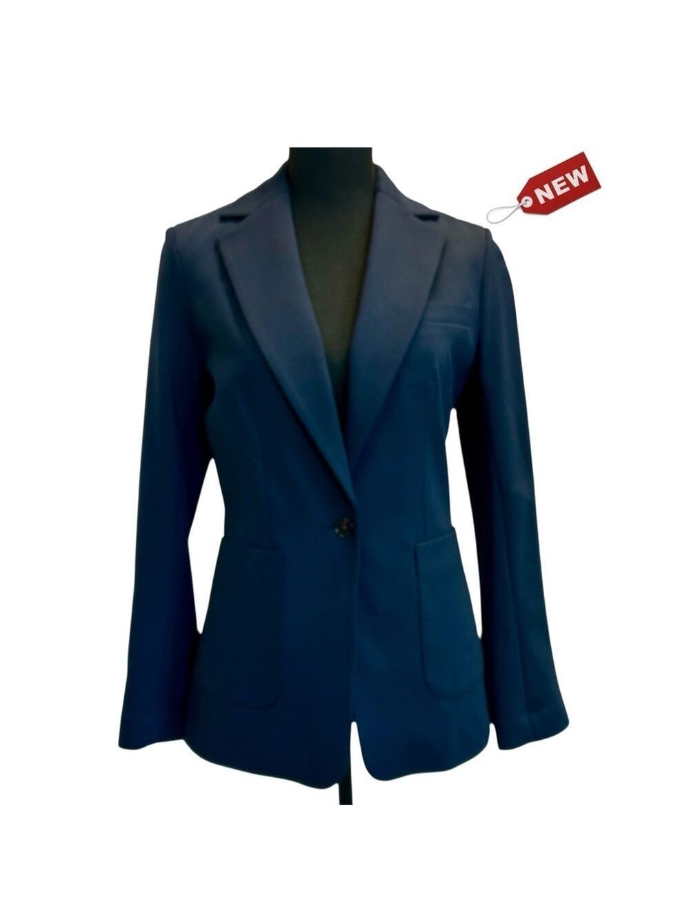 BR Banana Republic Collection navy blue single breasted blazer jacket Sz XS NWT
